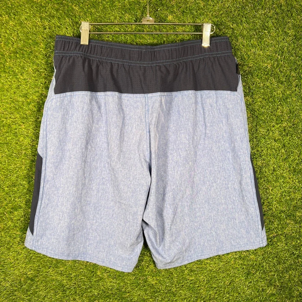 Nike Mens Blue Heathered Athletic Swim Trunks Mesh Panels‎ Size Large
